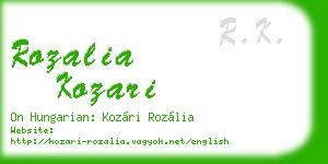 rozalia kozari business card