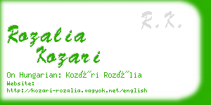 rozalia kozari business card